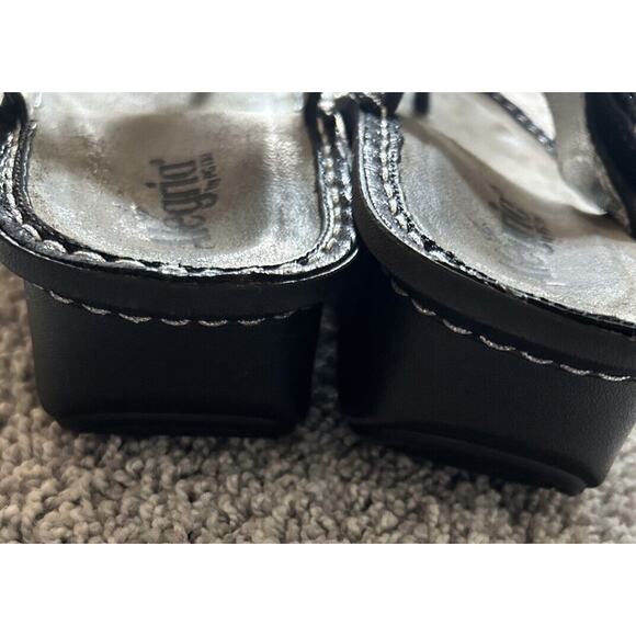 Alegria Black Beaded Thong Sandals Closure‎ Adjustable Strap CAR820 US7.5 EU38 - Picture 5 of 12